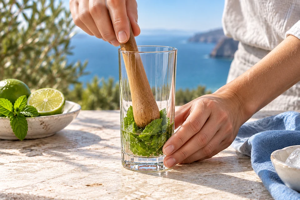 Mojito: sanftes Andrücken