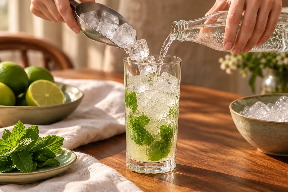 Virgin Mojito: Eis und Soda