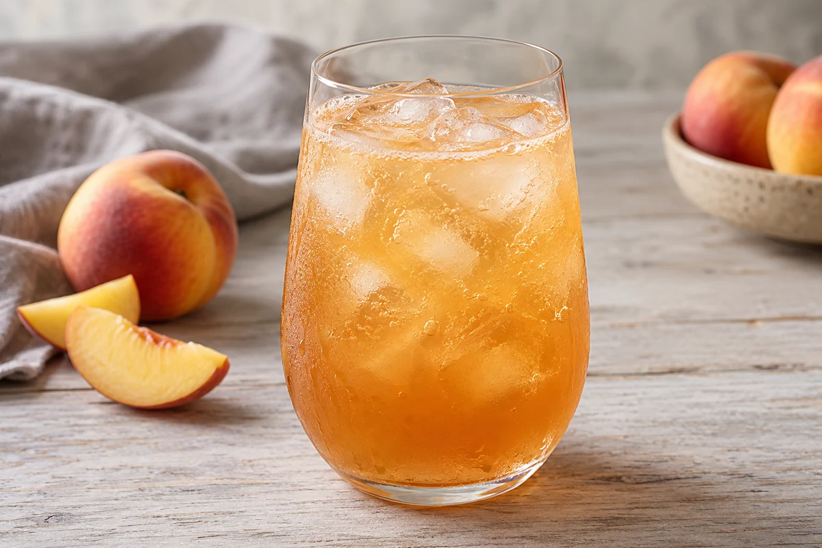 Pfirsich-Eistee-Spritz