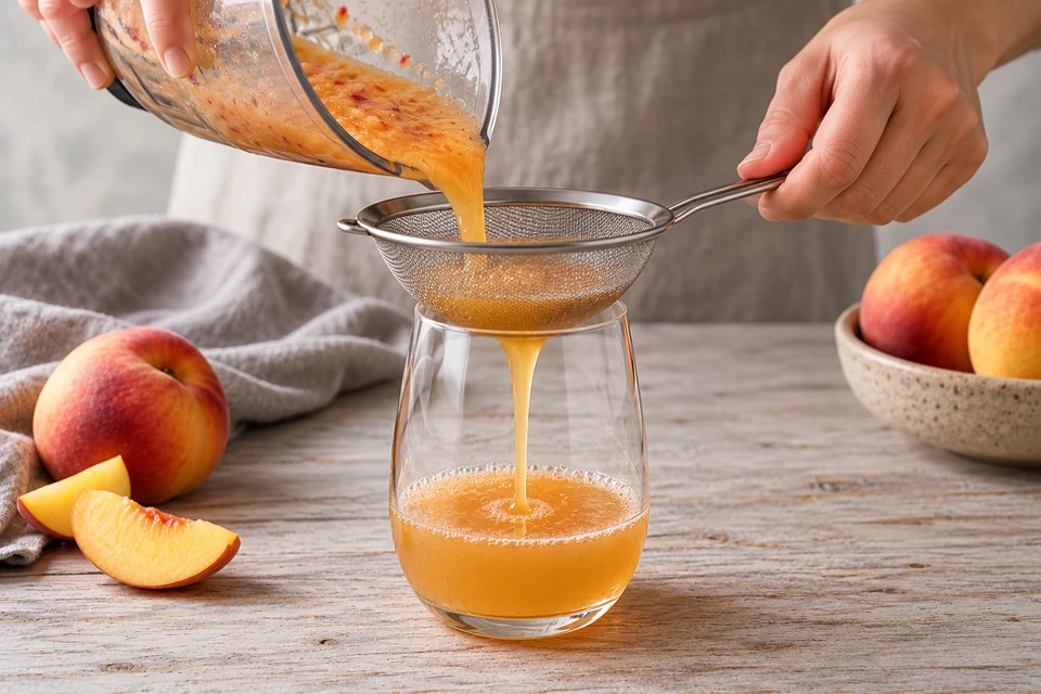 Pfirsich-Eistee-Spritz: Pfirsich sieben
