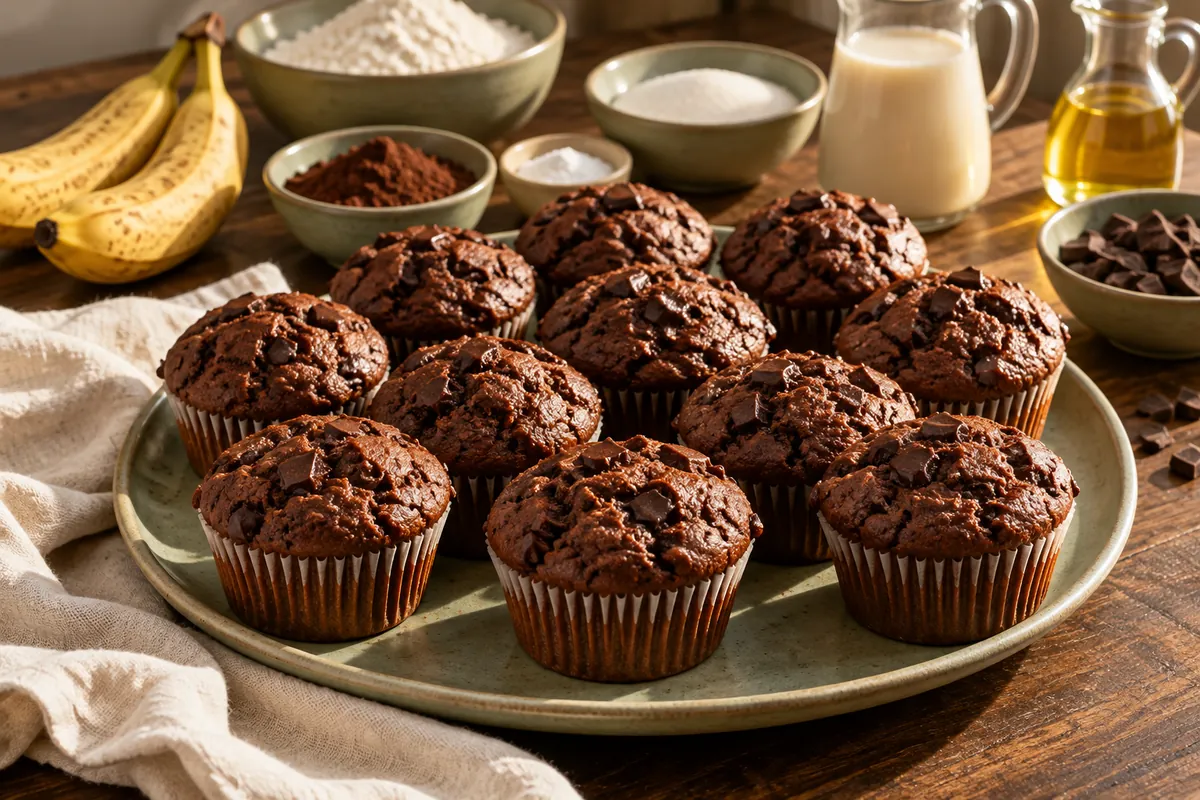 Schokoladen-Bananen-Muffins