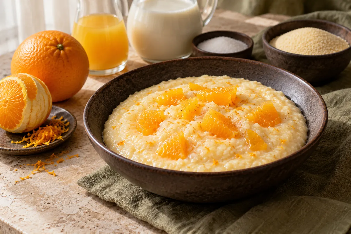 Orangen-Grießbrei