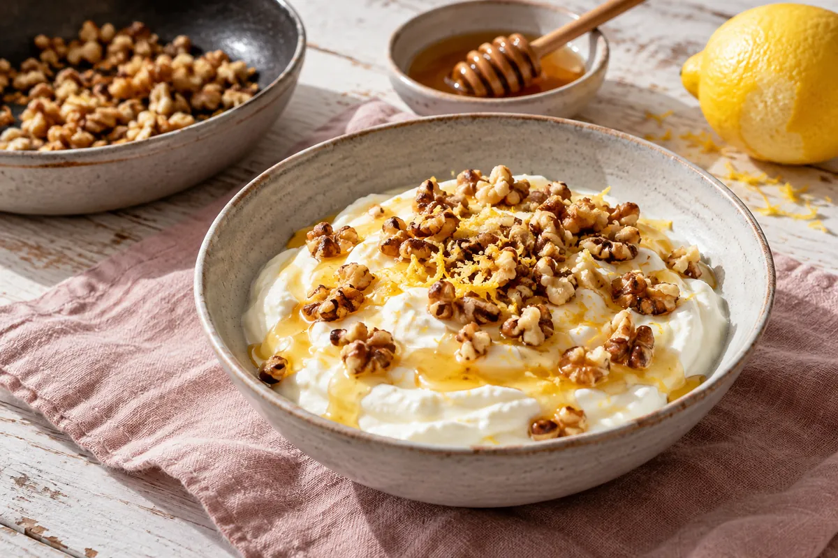 Griechische Joghurtcreme mit Honig