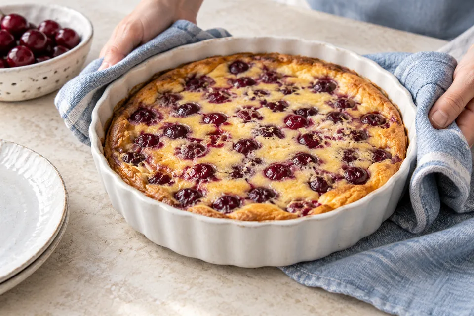 Kirsch-Clafoutis: feste Mitte