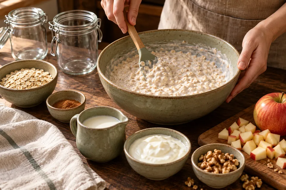 Apfel-Zimt-Overnight-Oats: Quelltextur