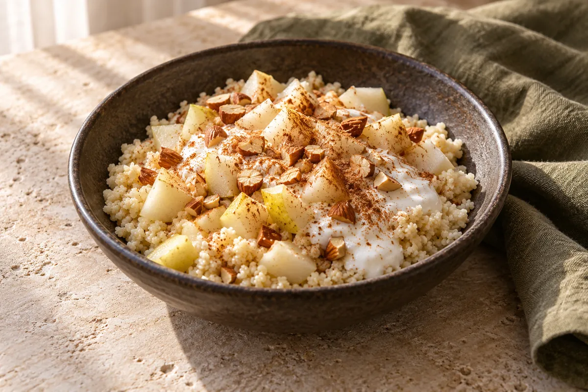 Frühstücks-Couscous mit Birne