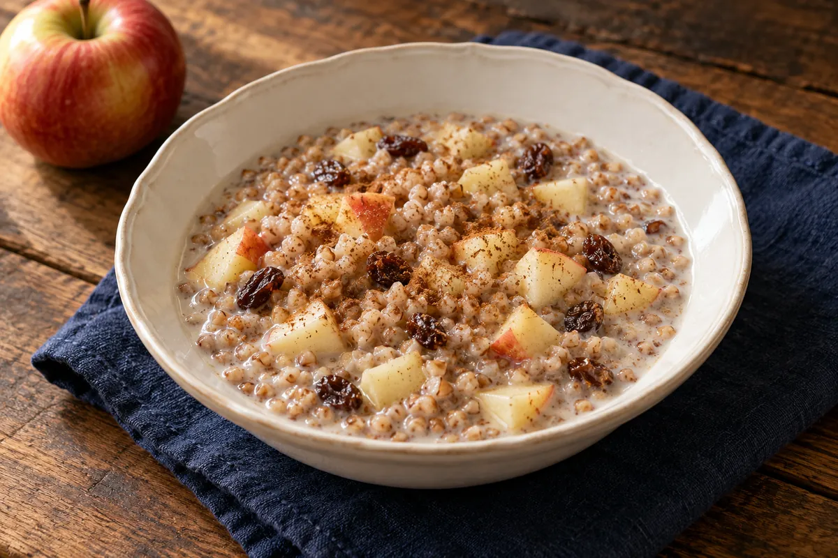 Buchweizenbrei mit Apfel