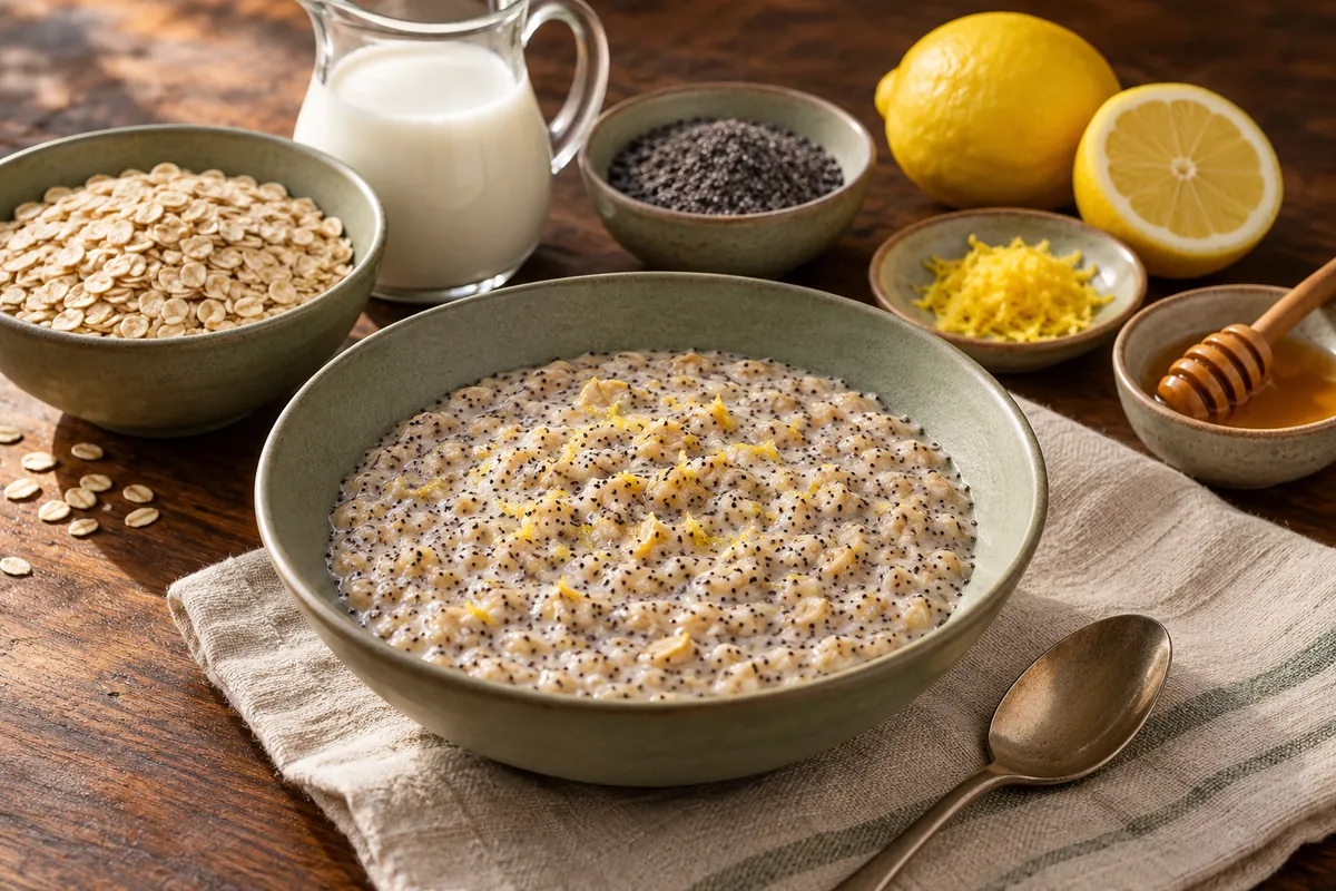 Zitronen-Mohn-Porridge