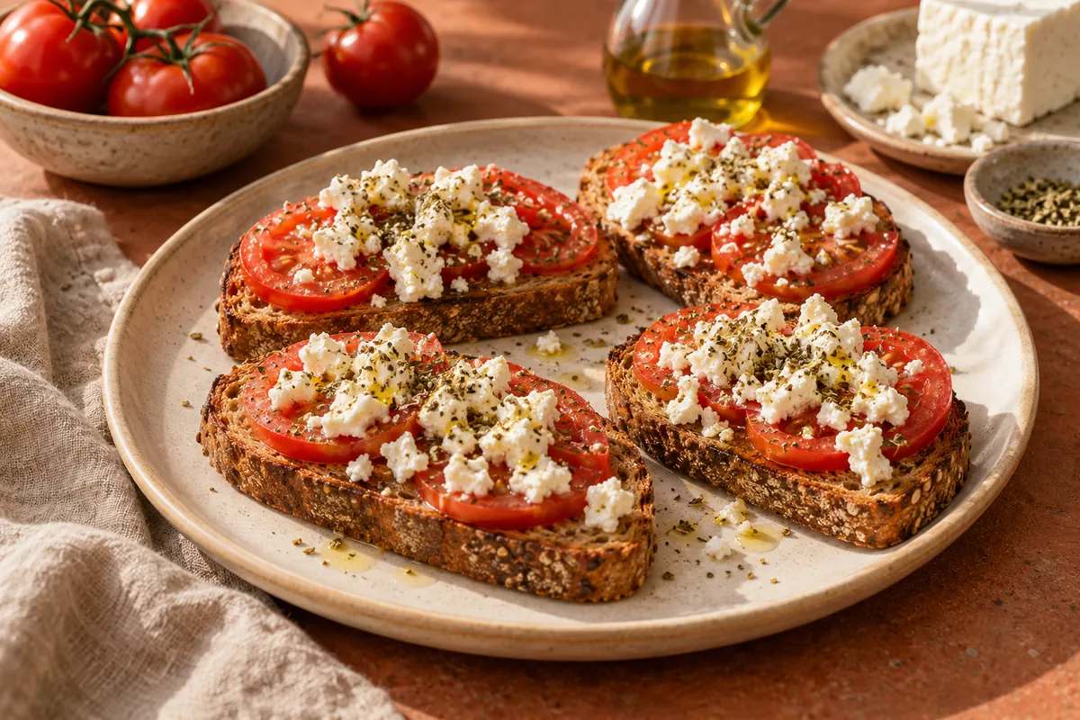 Tomaten-Feta-Frühstücksbrot