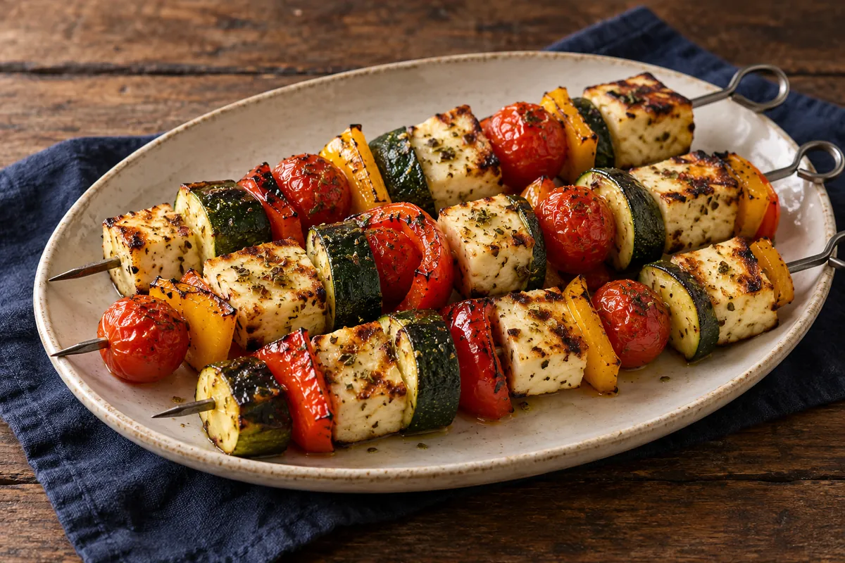 Halloumi-Gemüse-Spieße