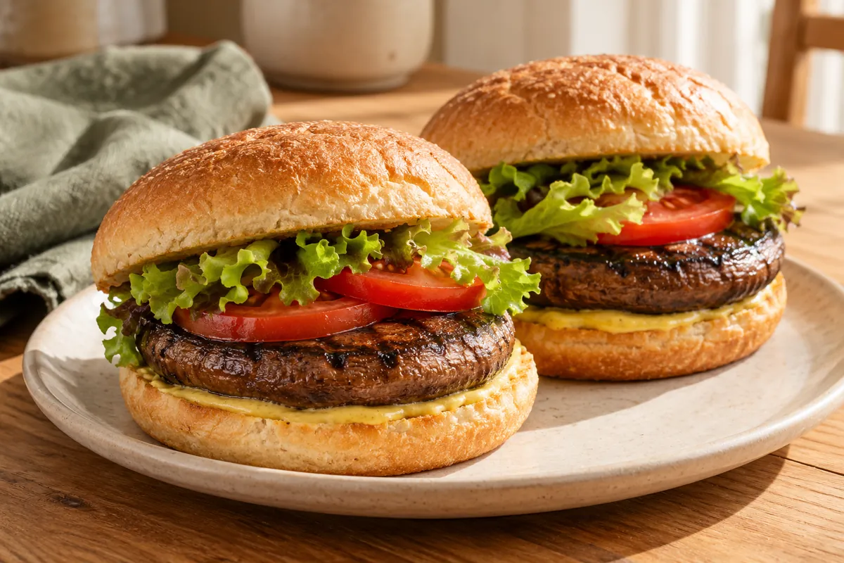Portobello-Burger vom Grill