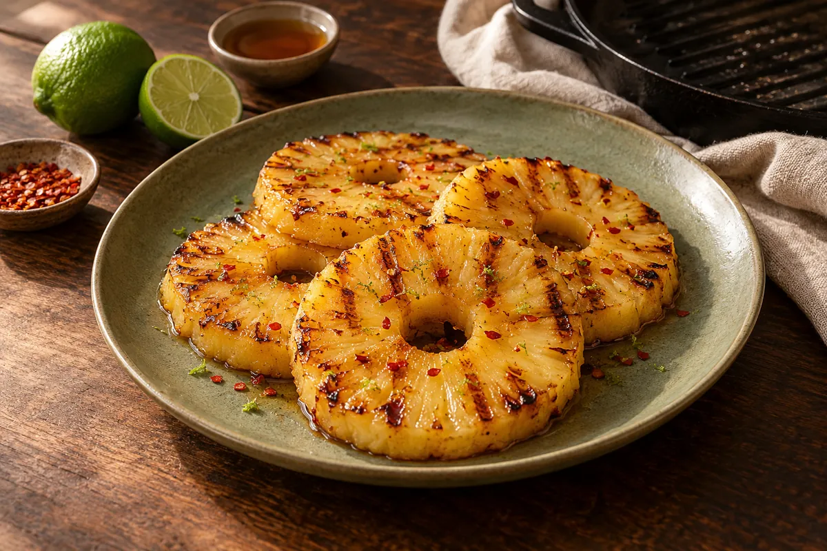 Ananas mit Chili-Limette