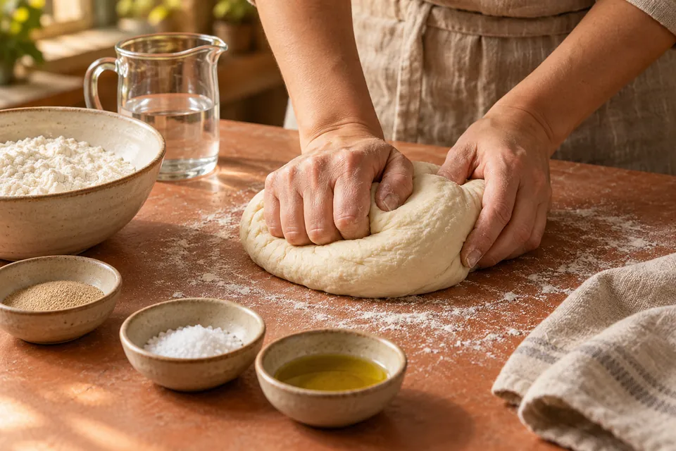 Fladenbrot von der Grillplatte: Teigkonsistenz