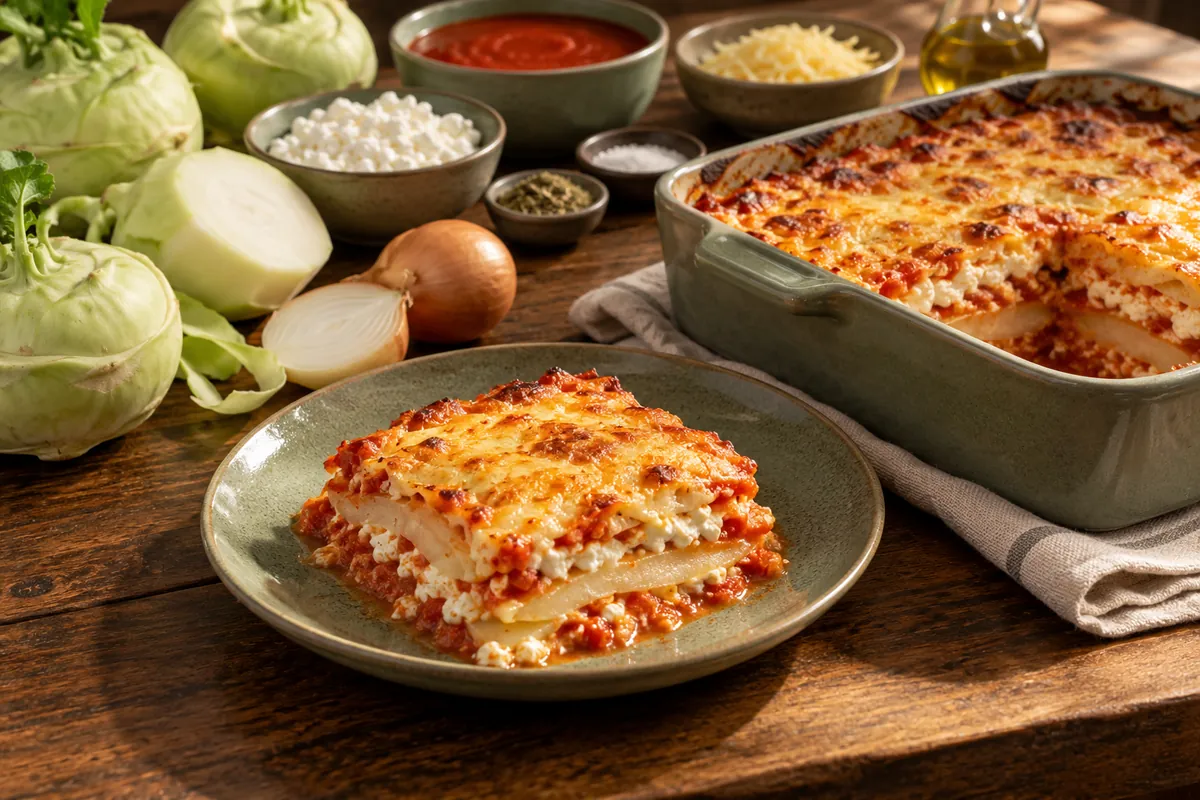 Kohlrabi-Lasagne