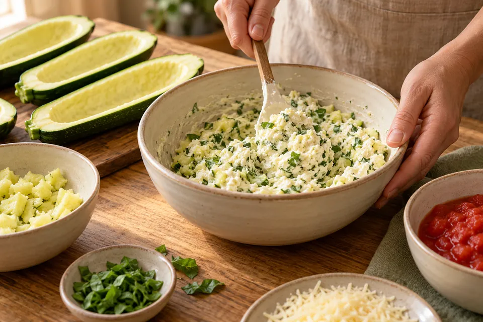 Zucchini mit Ricottafüllung: Ricottafüllung