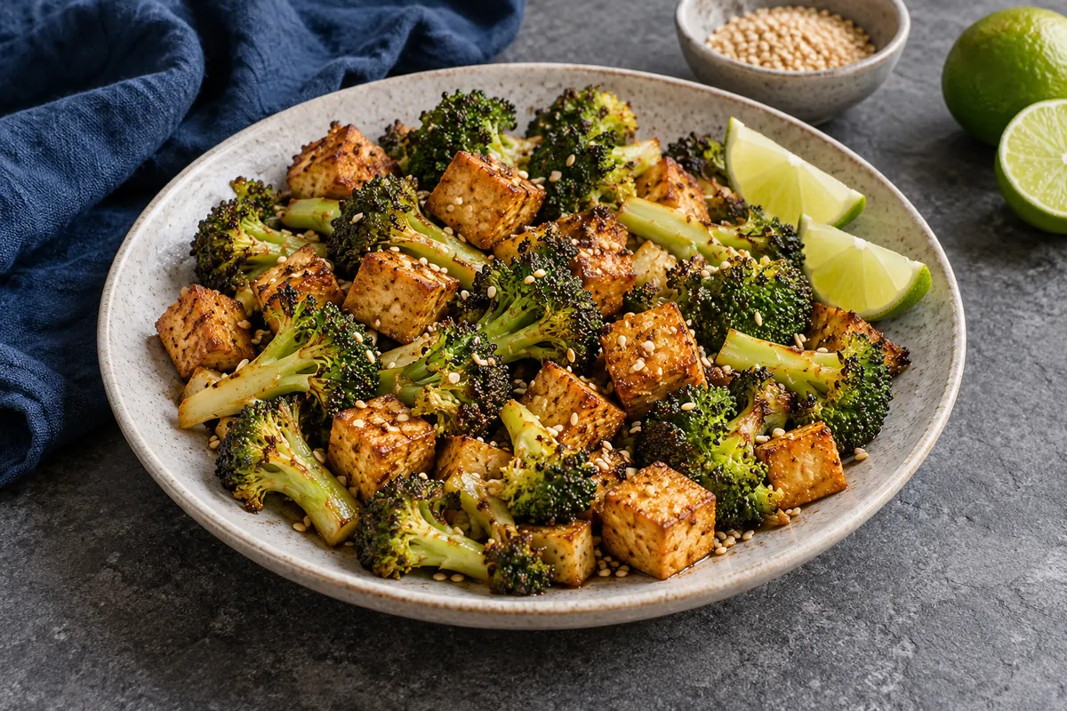Tofu-Brokkoli aus dem Ofen