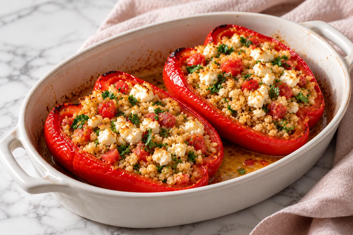 Gefüllte Paprika mit Bulgur