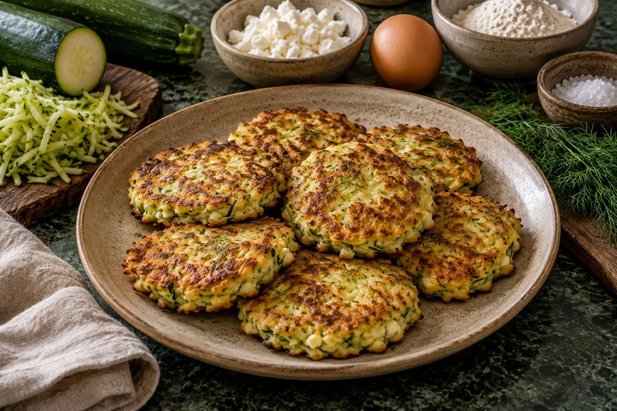 Zucchini-Feta-Puffer