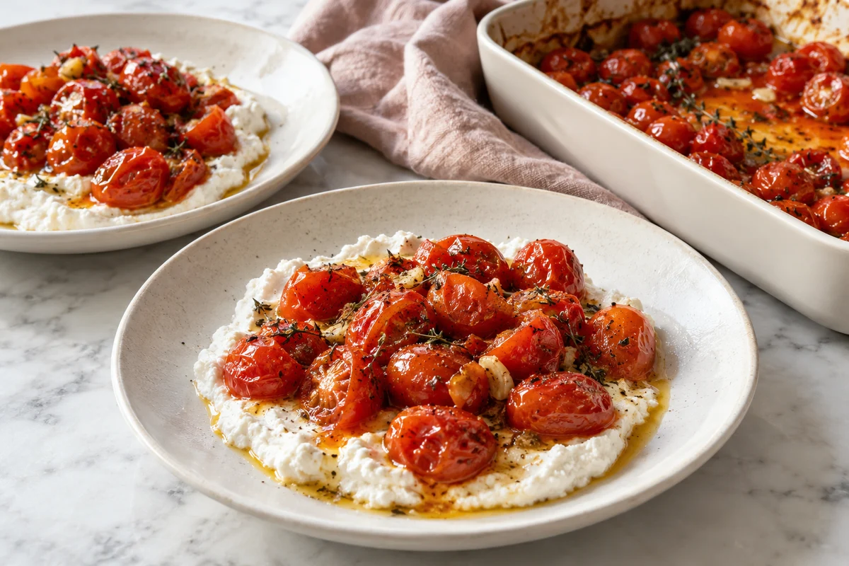 Ofentomaten mit Ricotta
