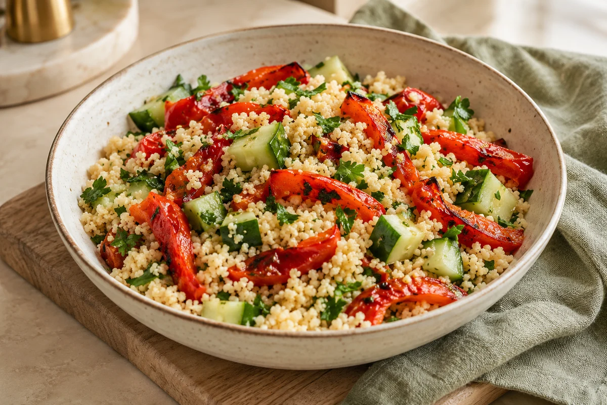 Couscous mit gerösteter Paprika