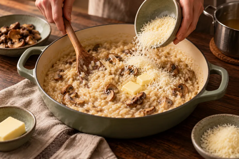 Pilzrisotto: cremige Welle