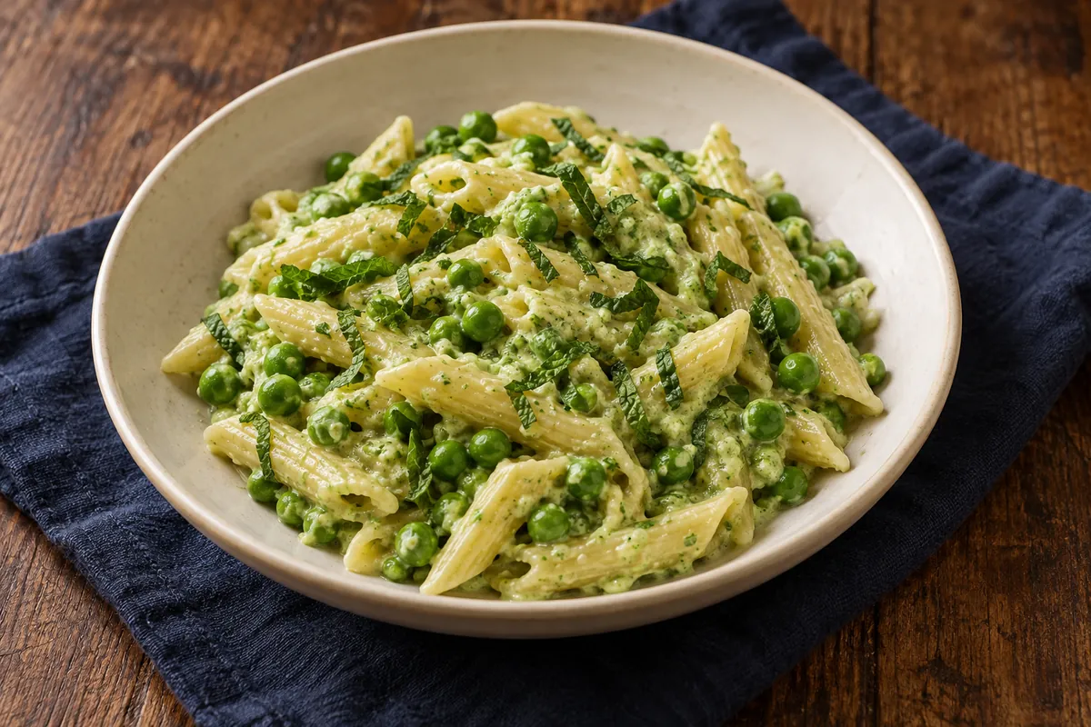 Erbsen-Minz-Pasta