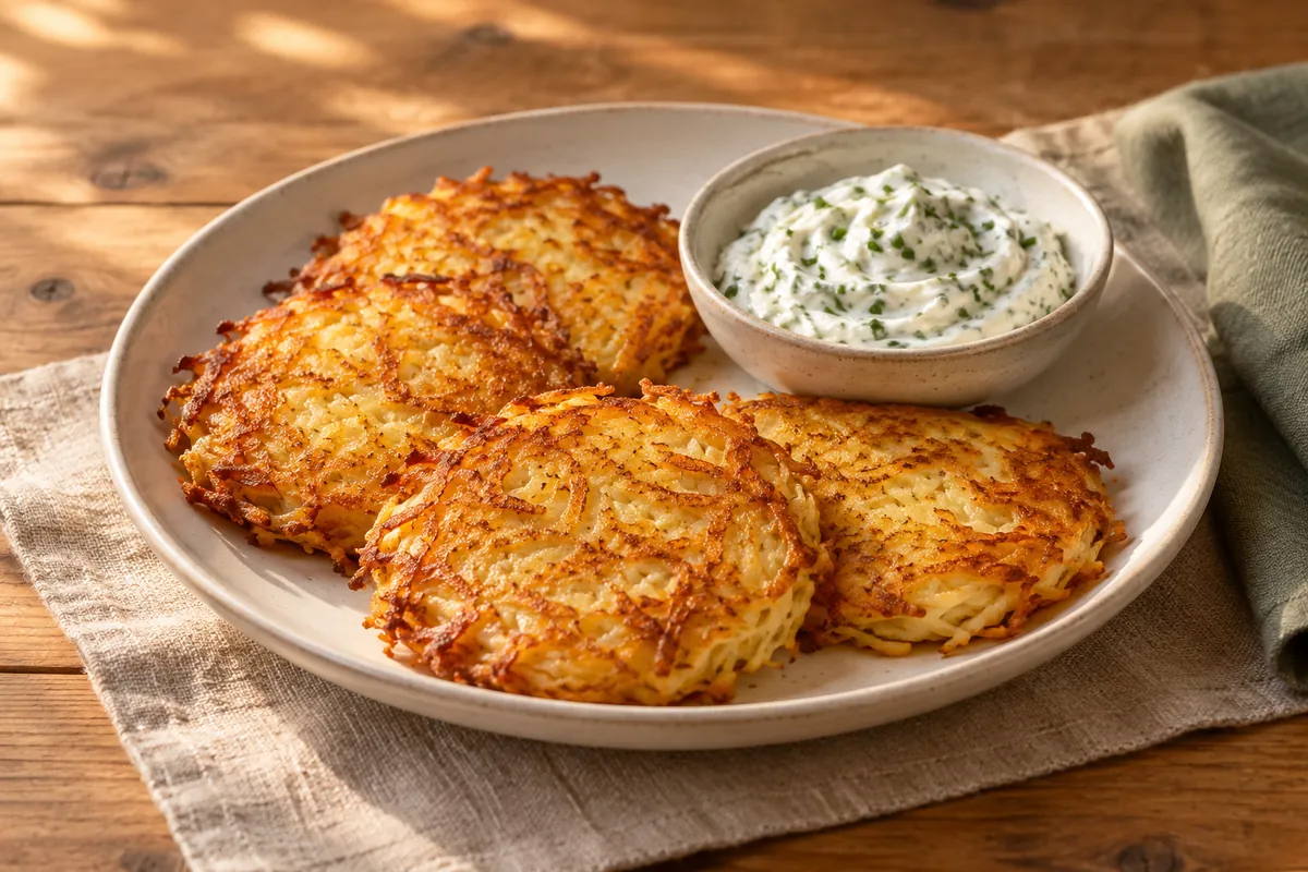 Kartoffelrösti mit Kräuterdip