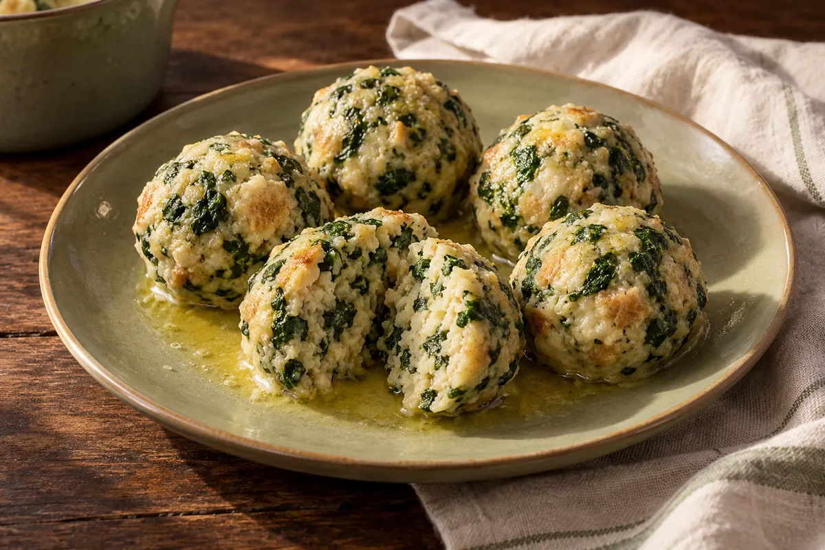 Spinat-Käse-Knödel