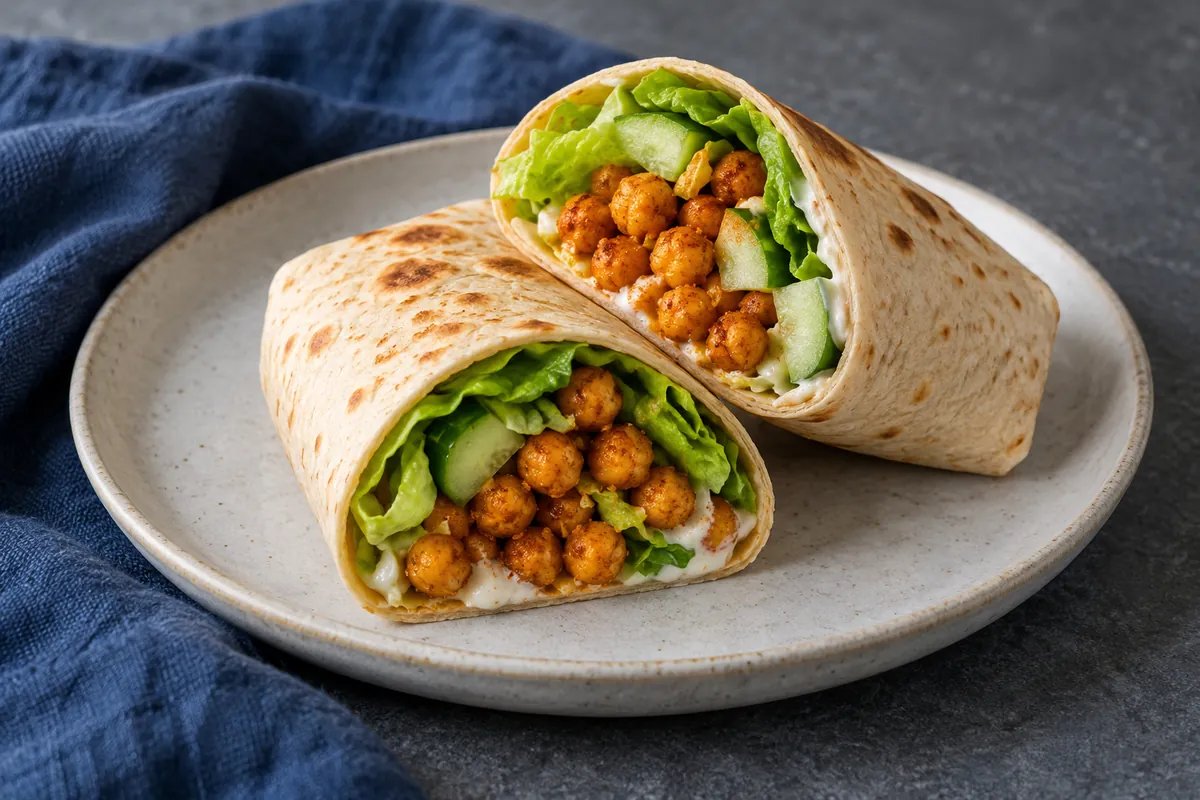 Knuspriger Kichererbsen-Wrap