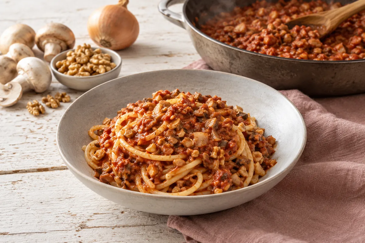 Pilz-Walnuss-Bolognese