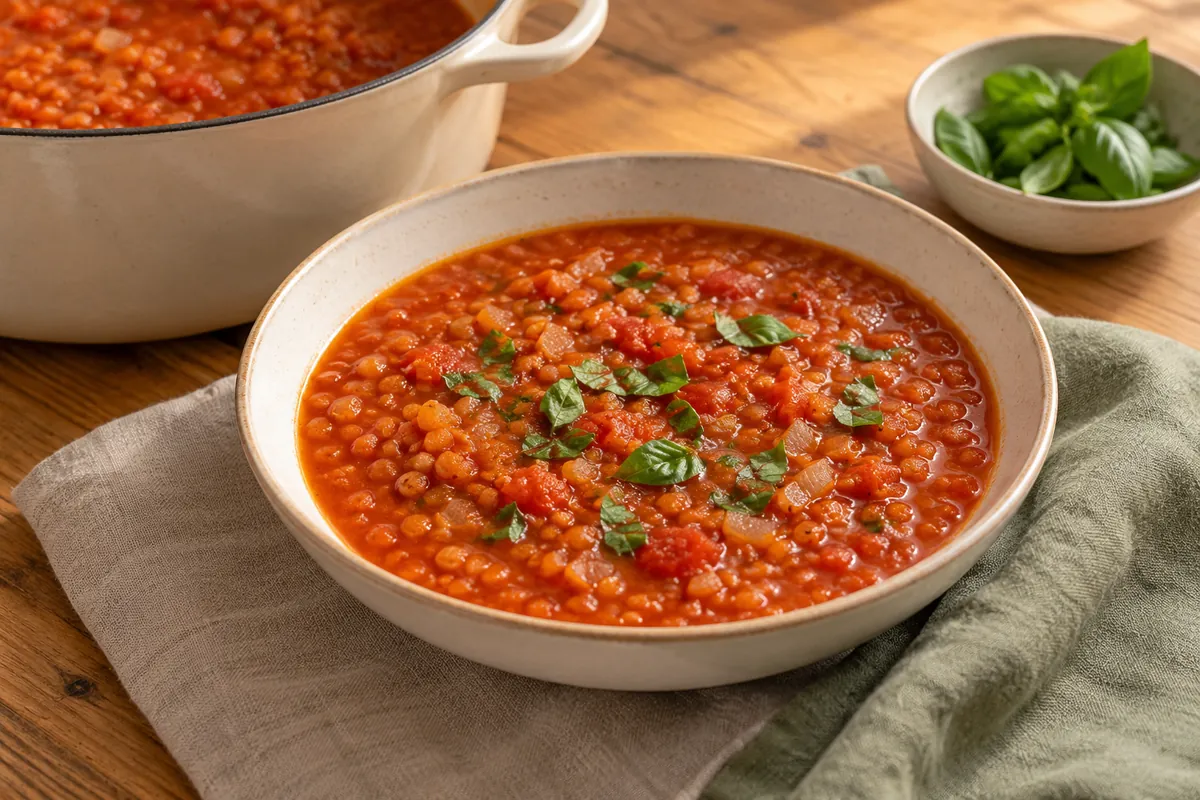 Tomaten-Linsen-Suppe